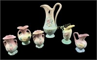 6 Pieces Hull Art Pottery