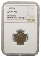 NGC MS-63 BN 1915 Cent