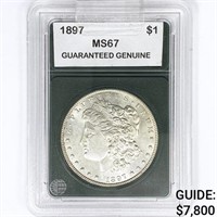 1897 Morgan Silver Dollar GG MS67