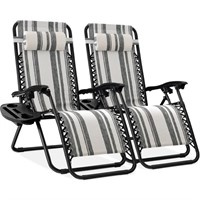 N8080  Best Choice Zero Gravity Chairs, Gray Strip