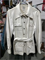 Vintage expanded vinyl jacket with belt made in