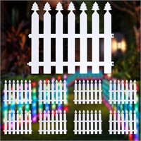 8 Pcak Decorative White Garden Fence Border