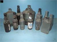 Box of Antique bottles