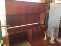 2 DRAWER LATERAL FILE CREDENZA WITH HUTCH