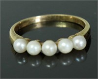 14K GOLD PEARL RING SIZE 5.25