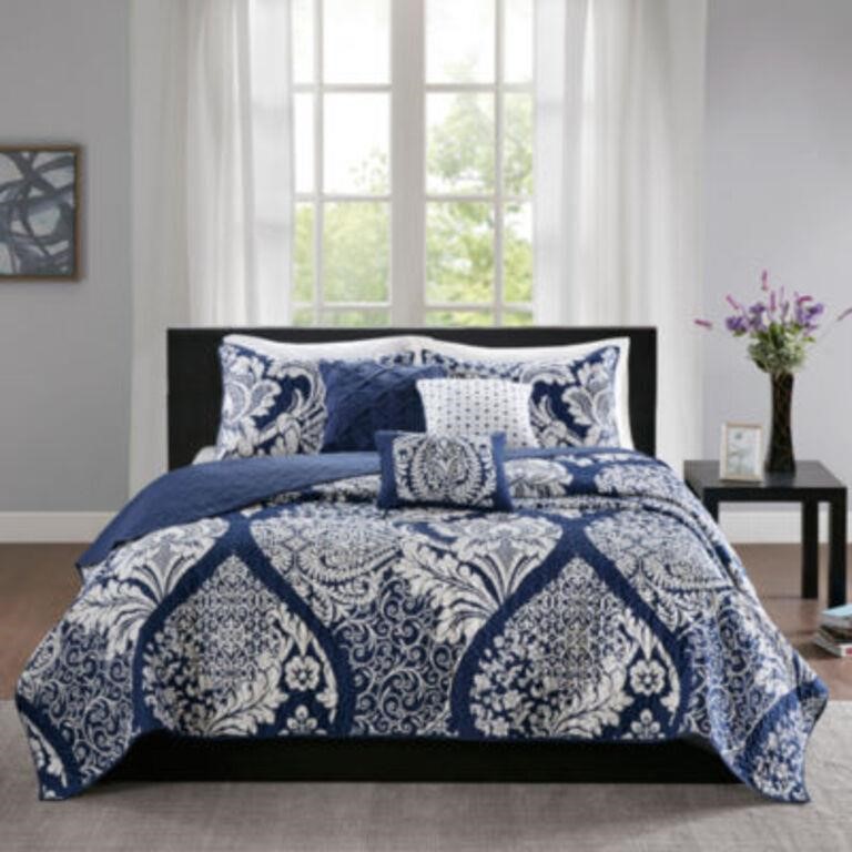 Marcella 6-Pc Quilt Set w/Pillows Full/Queen