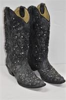Ladies Corral Embellished Leather Western Boots 9