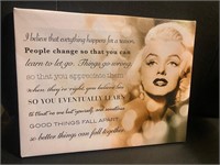 10” x 6” Marilyn canvas wall decor
