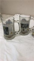 4 glasses figurines and canister