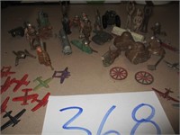 VINTAGE METAL TOY SOLDIERS AND MORE