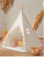 Play Tent/Teepee with Padded Mat and Star Lights