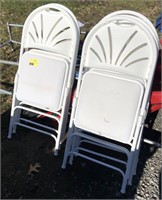 Set of White Folding Chairs