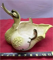 Vintage Hull Pottery Green Porcelain Duck