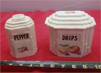 Antique Drippings Jar, Pepper Shaker