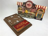 2 Vintage Coca Cola Clocks