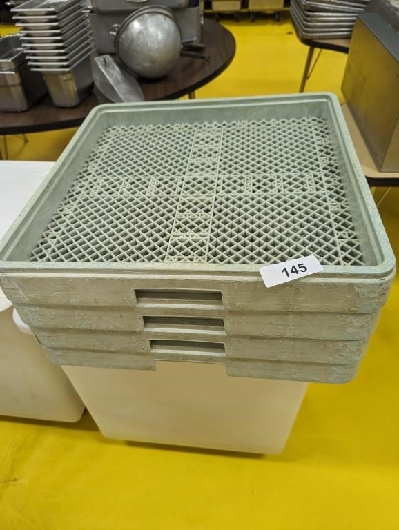 (4) Commercial Dishwasher Trays