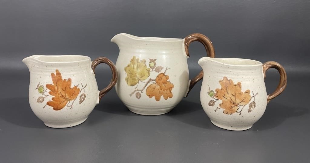 Poppytrail By Metlox Pottery Pitchers/Creamers (3)