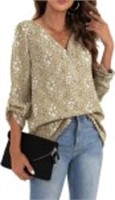 VIISHOW 3/4 Sleeve Blouses for Women V Neck