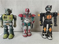 3pc Vintage Battery Operated Toy Robots