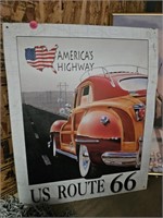 New Metal US Route 66 Car Sign