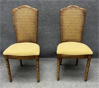 Pair of Cane Back Chairs