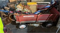 Radio flyer wagon with metal handles, hard,