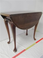 Vintage Solid Wood Rotating Drop Leaf Table
