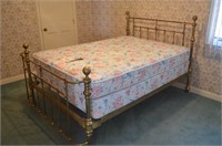 Brass Bed with Bedding