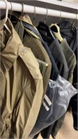 HIS herringbone tweed suit, army raincoat, River