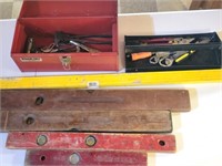 Tool Box w/ Fencing Pliers, Vice Grips, & More