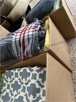 3 box lot of blankets and more