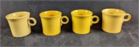 4 Yellow Sunflower HLC Fiesta Mugs