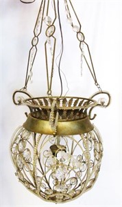 Antique Swag Lamp 42"T
