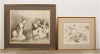 2 Lithographs Chaim Gross & Moses Soyer