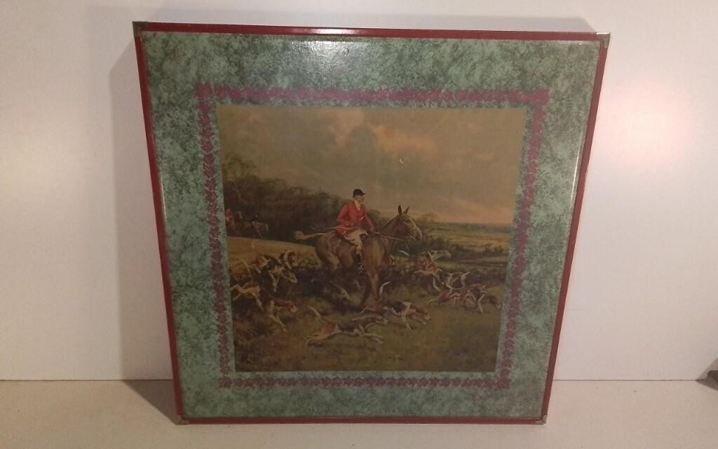 Hunting Theme Card Table 29.5x29.5 "