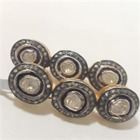 $1160 Silver Diamond(2.9ct) Earrings