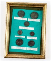 Coin Ancient Coin Lot in Frame 7 Coins