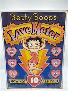Metal Betty Boop Love meter sign
