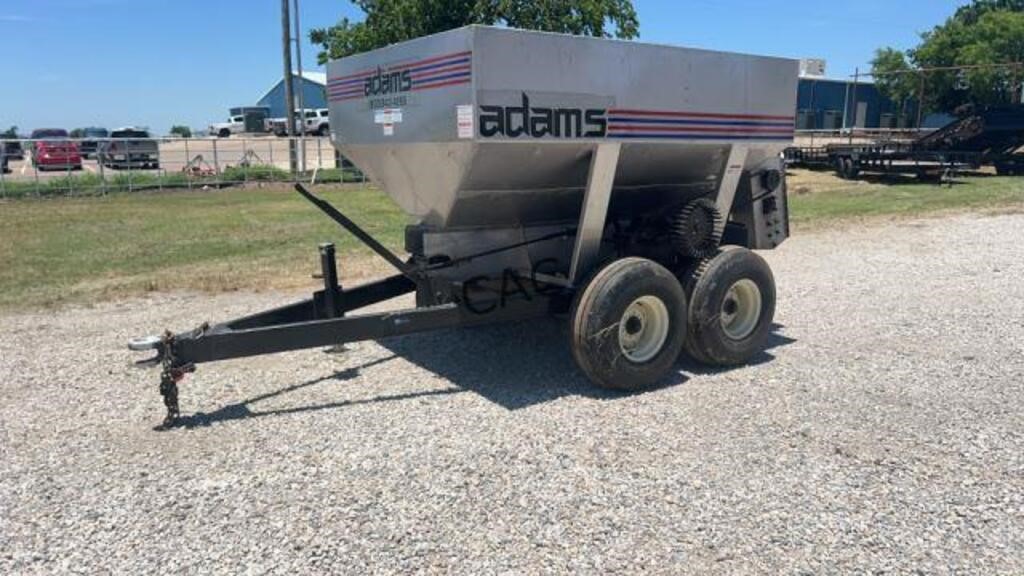 Adams Ground Driven Drag Type Fertilizer Wagon