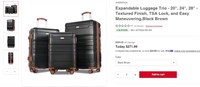 E6402 Expandable Luggage Trio - 20 24 28
