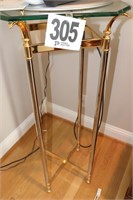 Brass & Glass 42" Tall Stand