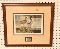 Framed 1986 Wildlife Habitat Foundation stamp