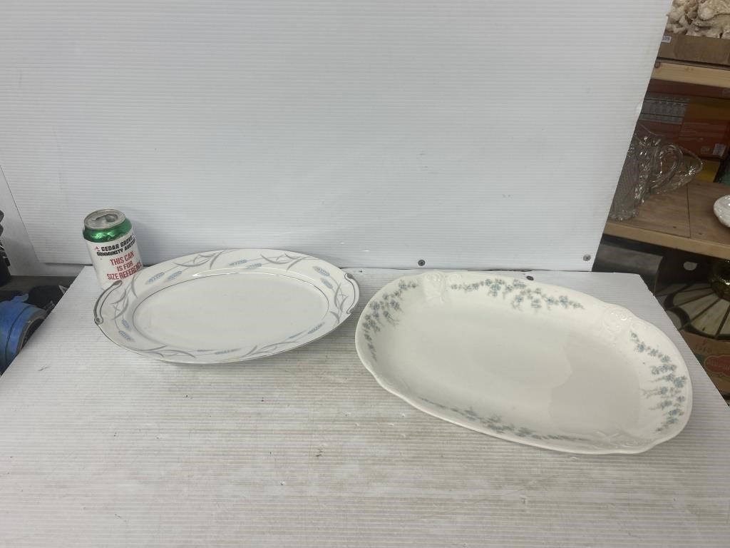 Two large platter dishes