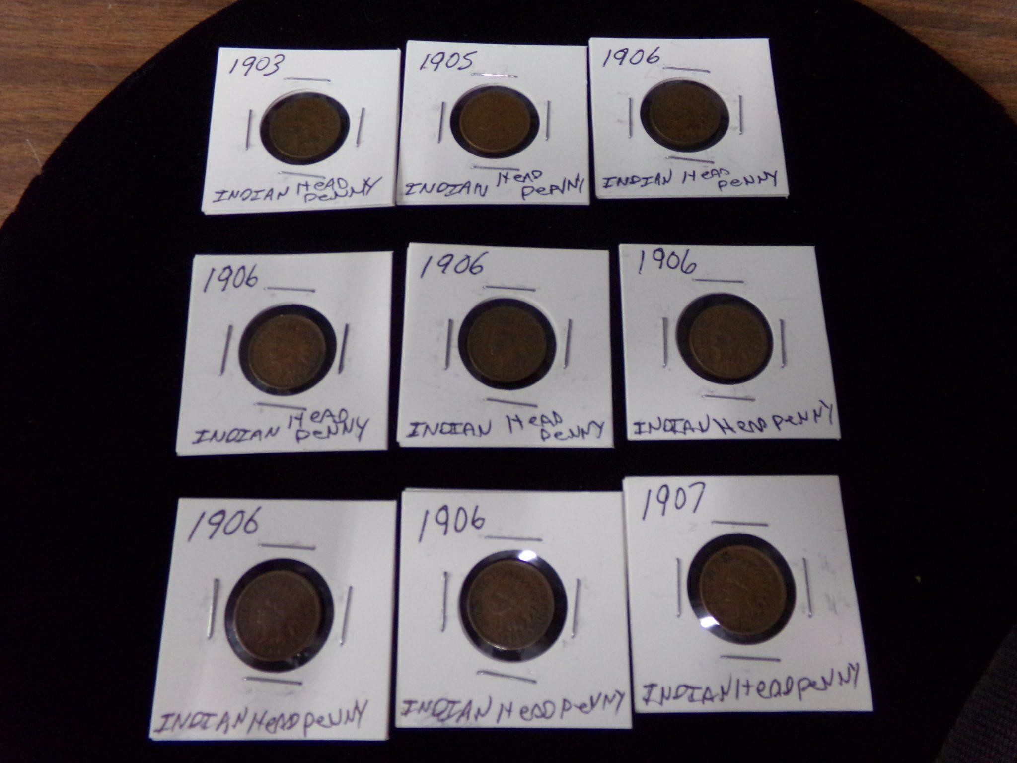 9-Indian head pennies