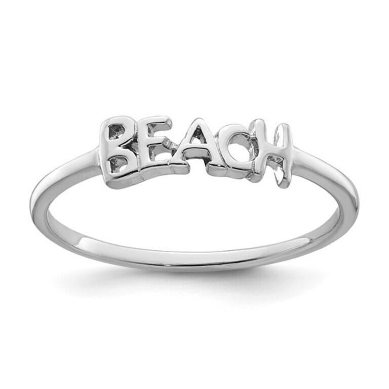 Sterling Silver  Polished BEACH Ring