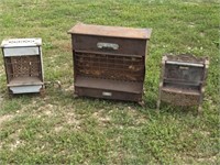 Three Antique Gas Space Heaters