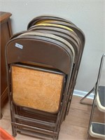 14 metal older folding chairs