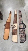 2 LEATHER & FABRIC SOFT SHELL RIFLE CASES