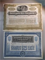 1946 United Steel CoMPany stock , Boston Edison Co