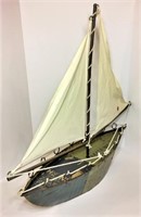 Large Decorative Sailboat with Metal Bottom